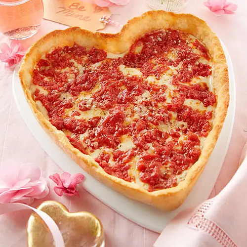 Lou Malnati's Heart Shaped Deep Dish Pizza